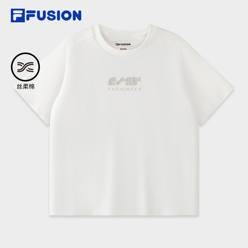 FILA FUSION斐乐潮牌女子针织短袖衫2026夏季新款休闲