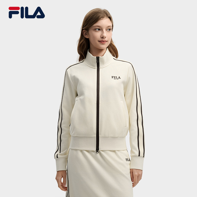 FILA 斐乐官方女针织长袖外套26春新款日常通勤休闲简约立领上衣,运动服/休闲服装,运动茄克/外套,淘宝优惠券,粉丝福利购,淘宝优惠卷