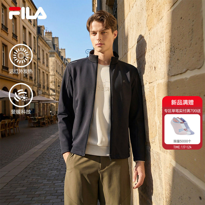 FILA斐乐官方男长袖外套26春新休闲简约商务行政夹克保暖立领上衣,运动服/休闲服装,运动茄克/外套,淘宝优惠券,粉丝福利购,淘宝优惠卷