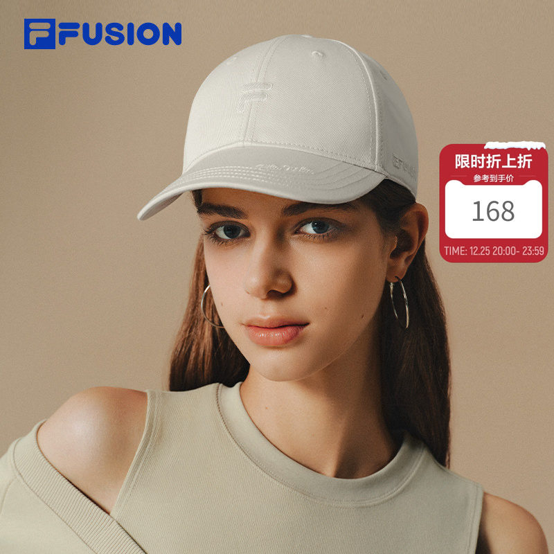 【白白帽】FILA FUSION斐乐官方帽子棒球帽女款2025新