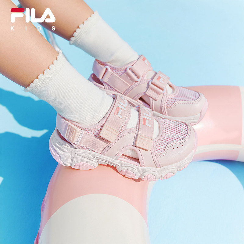 FILA KIDS斐乐童鞋儿童舒适休闲鞋夏季款男女小童魔术贴包头