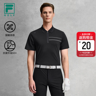 2026夏新款 POLO衫 高尔夫运动凉感上衣 斐乐官方男子针织短袖 FILA