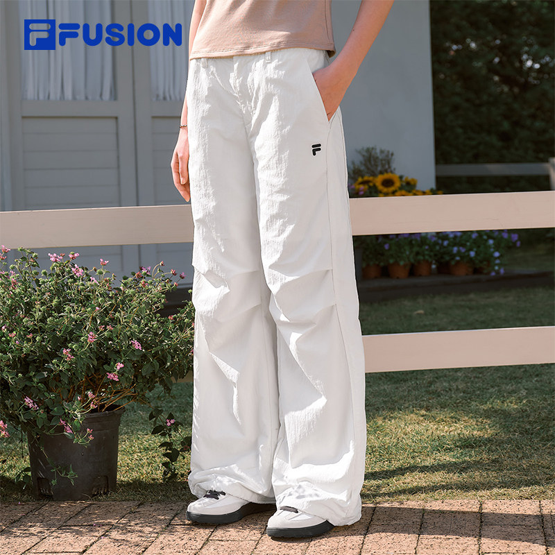 FILA FUSION斐乐潮牌梭织长裤女2026夏季新款休闲宽松