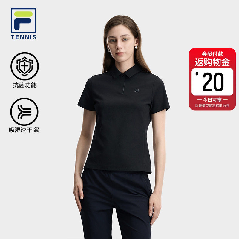 速干 抗菌|FILA斐乐官方女子短袖POLO衫2026夏季新款网球运动上衣
