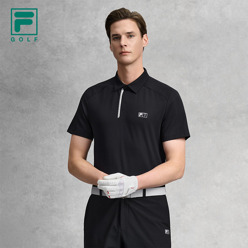 FILA 斐乐官方男子针织短袖POLO衫2026夏新款高尔夫运动基础上衣