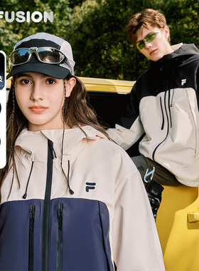 FILA FUSION斐乐潮牌情侣三合一摇粒绒外套2025冬新款羽绒服上衣