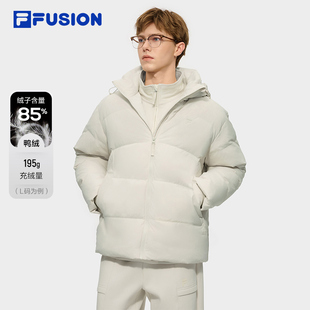 章昊同款FILA FUSION斐乐潮牌羽绒服男2025冬季新款时尚休闲外套