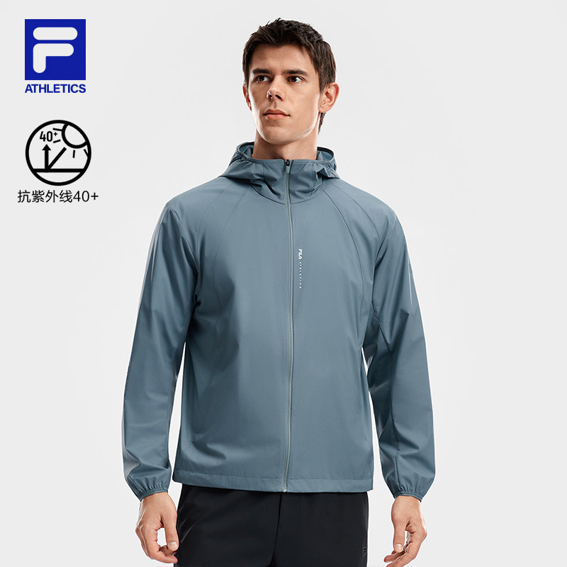 FILA 斐乐官方男轻风夹克外套26夏新款防晒健身跑步轻薄运动上衣