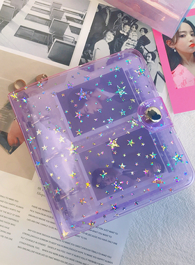 ins风迷你小三孔学生同款手账pp内页1/2/3寸情侣大头贴照片收藏册