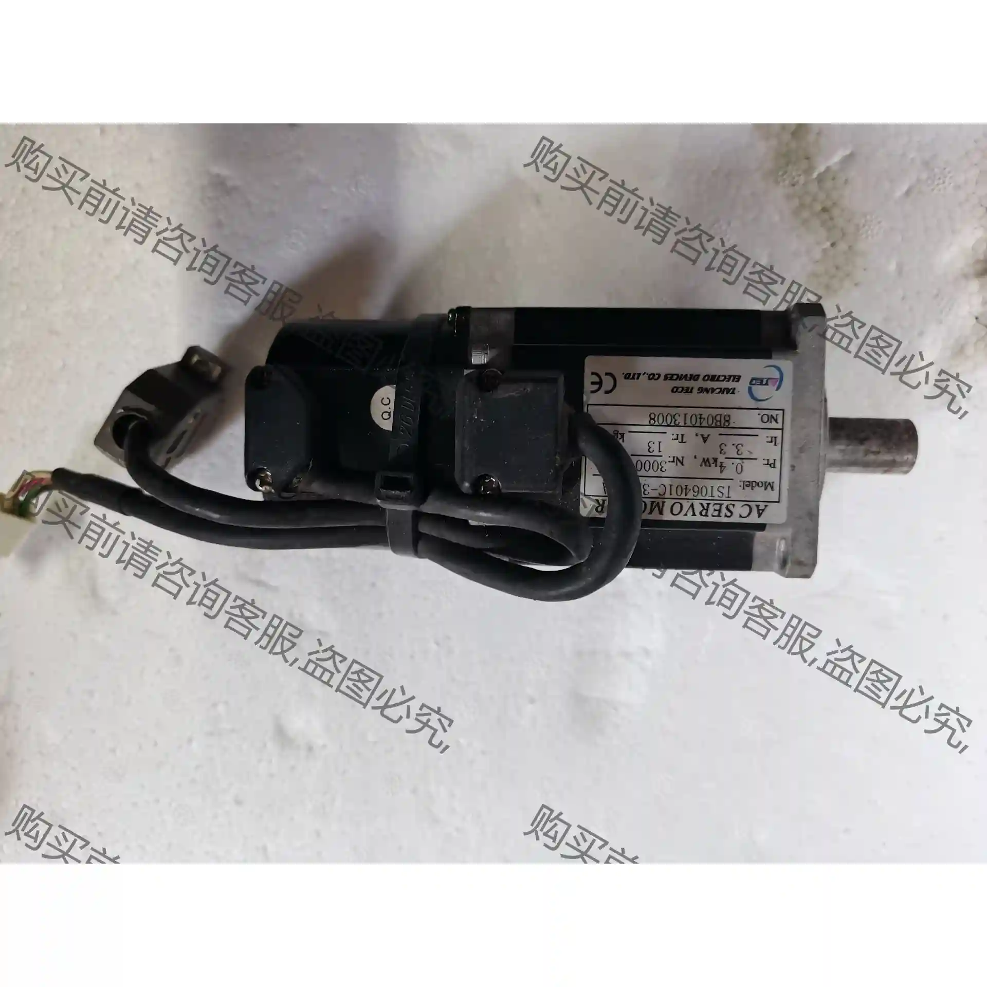 二手拆机东元伺服电机，TST06401C-3NT3-A 先议价 包上机好用