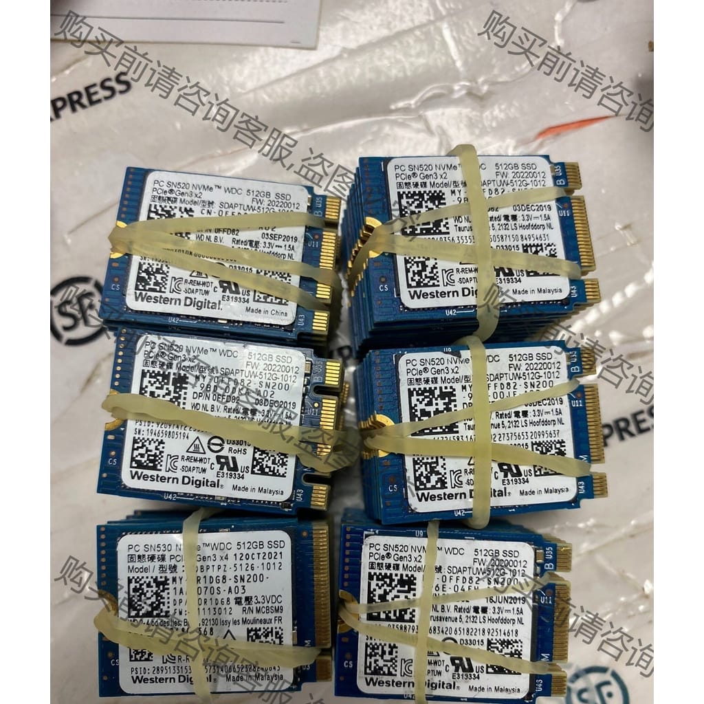功能正常议价 西数SN520 512g 2230 mvme固态硬盘