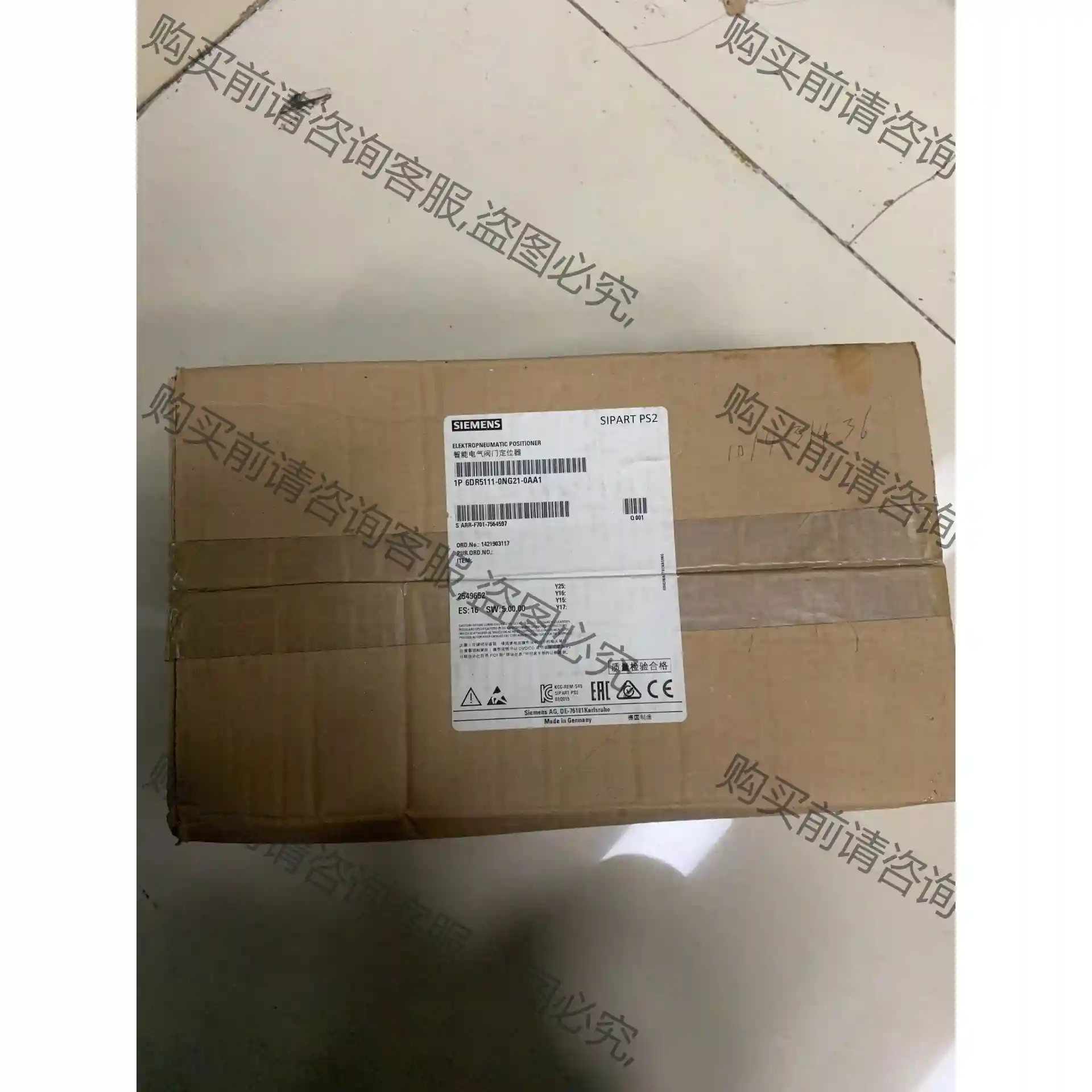 西门zi阀门定位器6DR5111-0NG21-0AA1 全新原 先议价 包上机好用