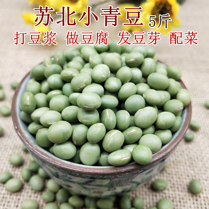 小青豆 农家生青豆杂粮绿芯干青豆 豆浆豆腐原料绿心青豆5斤包邮