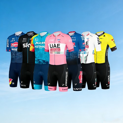 SKY UAE 快步 专业骑行服 速干高弹透气 公路车竞赛连体服