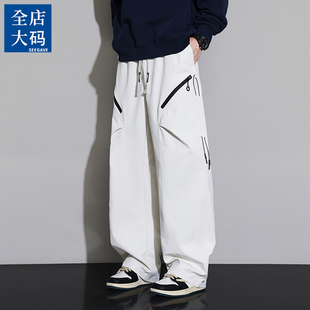 风多口袋卫裤 潮牌工装 男宽松直筒休闲裤 大码 春季 休闲阔腿长裤 新款