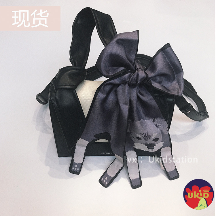 CLEO 다기능 동물 실크 스카프|가방 액세서리|머리띠 부모-자식 스타일