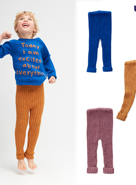 现货oeuf  秋冬新款 儿童保暖针织打底裤 柔软超舒适