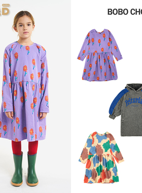 现货 BOBO CHOSES  秋冬新款 花朵色盘连衣裙