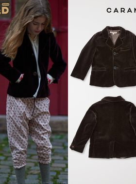 现货 caramel 新款 丝绒西装