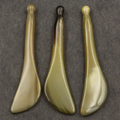 天然白牦牛角拨筋点穴棒刮脸刀眼部面部刮痧按摩 眼霜面霜导入棒