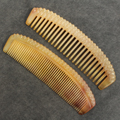 一把装 天然羊角梳加长长发梳子密齿宽齿顺发梳按摩梳家用加厚18CM