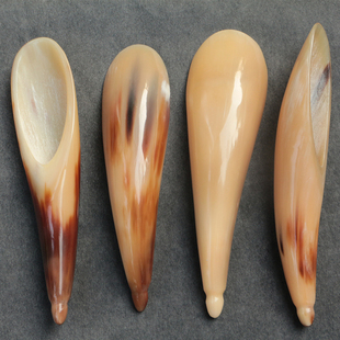 按摩 刮痧桶筒茶勺空心 足底棒 刮痧按摩板 天然白牦牛角材质