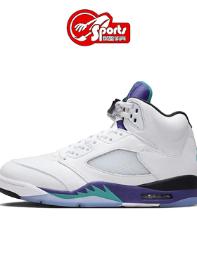 Air Jordan 5 OG AJ5 白紫色 高帮复古篮球鞋HQ7978-100