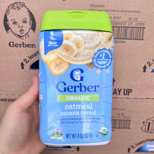 嘉宝gerber罐装6+燕麦米粉高铁