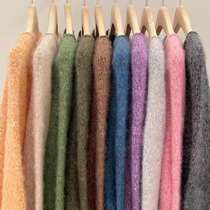 韩版糯叽叽套头衫羊绒羊毛拉毛衣