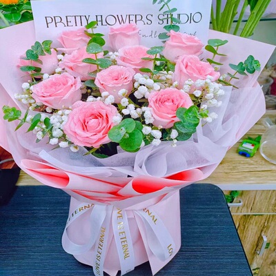 邵阳市花店生日鲜花束表白红粉蓝玫瑰1绥宁城步县双清新宁隆回