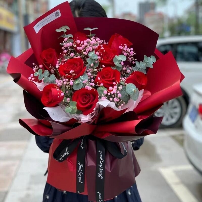 温州市鲜花店速递礼物送生日粉红玫瑰束1鹿城瑞安乐清永嘉平阳县