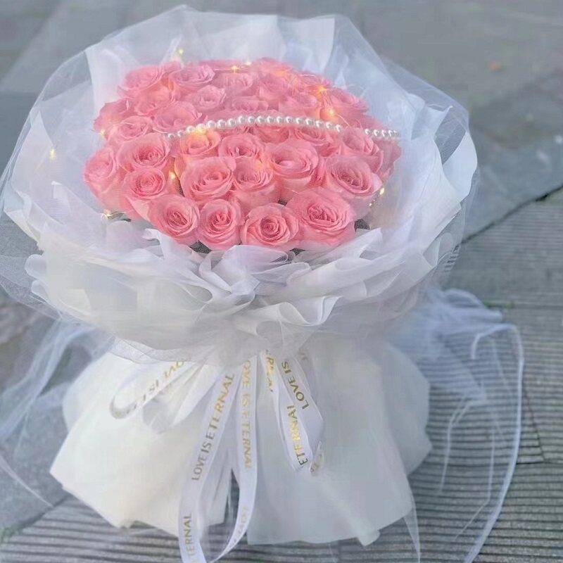 泸州市鲜花店速递礼物送生日粉红玫瑰束1江阳纳溪泸县合江叙永县