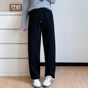 休闲裤 子2025秋冬200斤宽松显瘦直筒卫裤 微胖mm松弛感裤 COCO大码