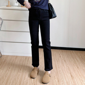 牛仔裤 子直筒长裤 女春秋季 胖妹妹梨形身材显瘦裤 新款 COCO微胖大码