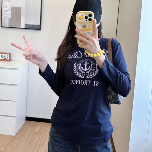 200斤胖mm简约百搭宽松印花T恤长袖 春秋新款 显瘦 女装 COCO微胖大码