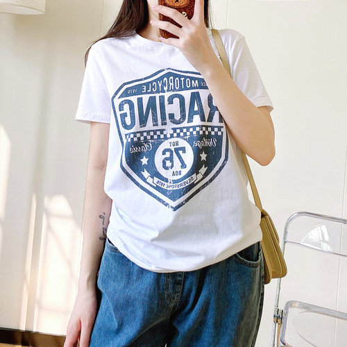 短袖韩版休闲T恤常规棉女