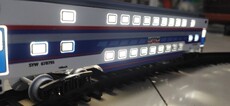 Модель поезда 自改 火车模型syz25k双层车 可开关灯 合金壳