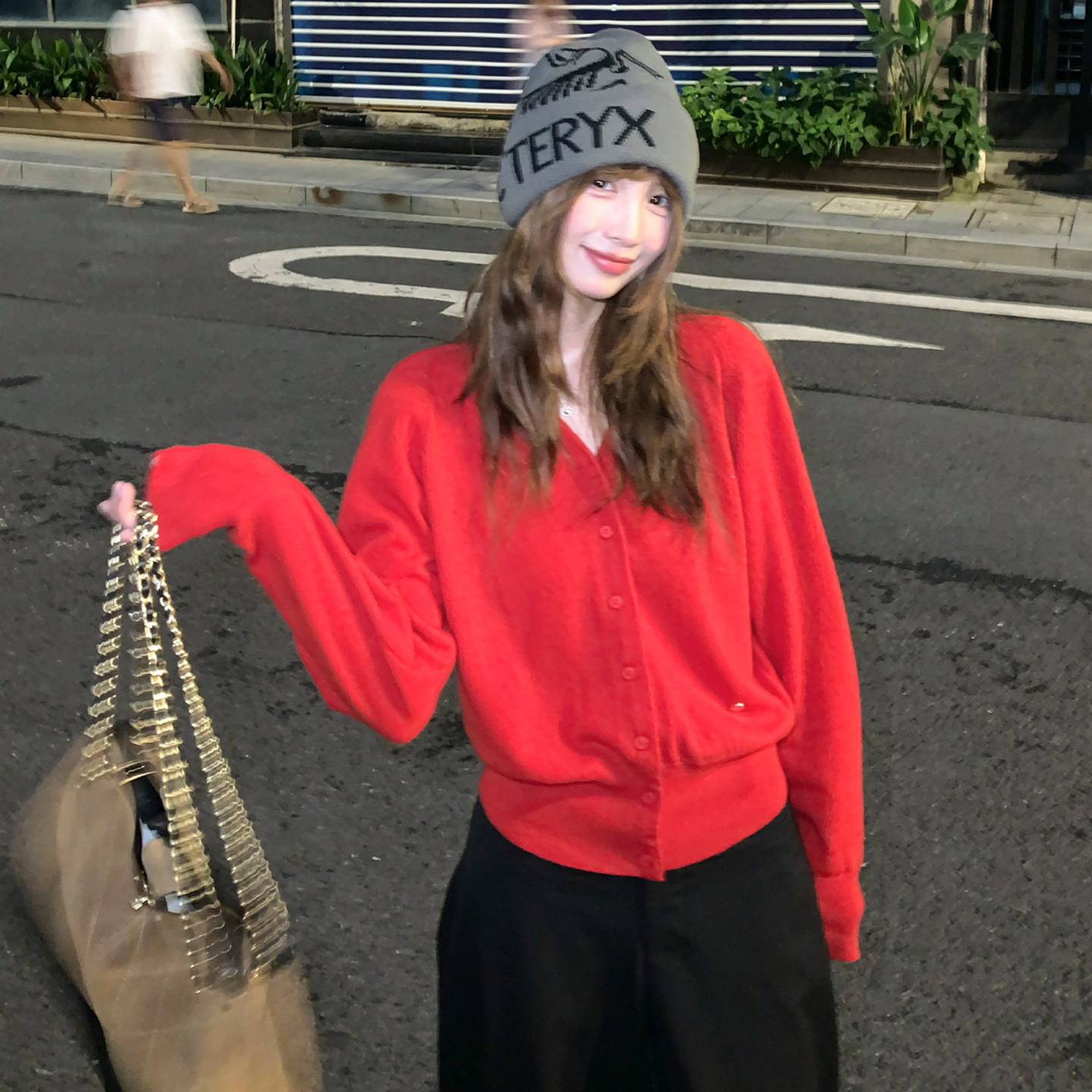 【本命红针织外套毛衣】宽松慵懒