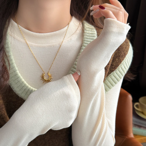 高级感长袖T恤女修身打底