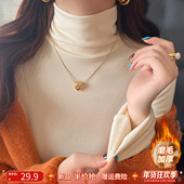 限时半价杏色加厚打底衫 龙妹家 年货狂欢节2月5号20点上新 女内搭