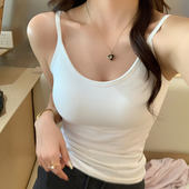 外穿带胸垫打底大码 美背吊带小背心女装 内搭2026春夏新款 白色上衣