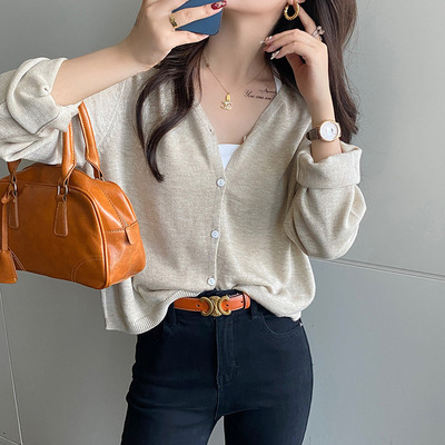 V领防晒百搭针织开衫外搭