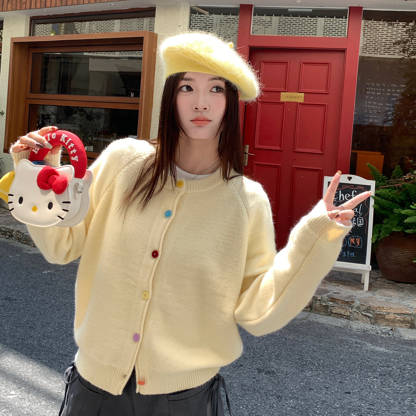 秋季新款针织开衫外套女上衣