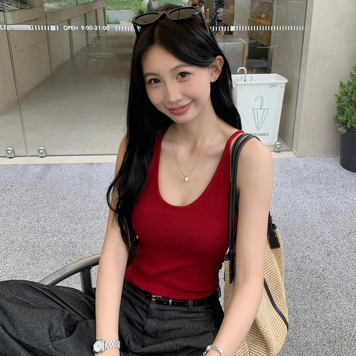 【U领吊带】自带胸垫辣妹上衣