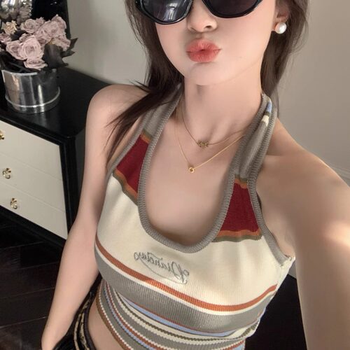【经典单品】美背挂脖吊带小背心