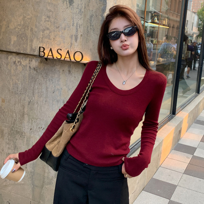 秋冬新款针织打底衫女内搭打底