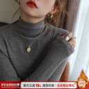 打底衫女内搭2025新款黑色半高领可外穿秋冬季深灰色中领长袖上衣