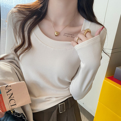 薄款修身内搭长袖打底衫女