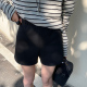 裤 龙妹家黑色松紧腰弹力短裤 休闲慵懒风工装 外穿2026春夏新款 女款