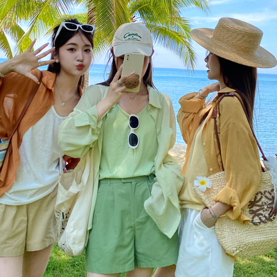 【海边旅游防晒衫】棉麻宽松舒适